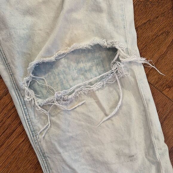 American Eagle jeans, distressed, white washed, size 14 - Picture 3 of 14